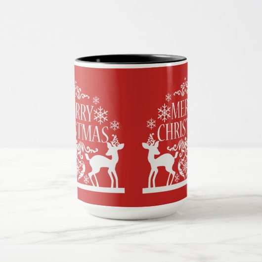 Mug Joyeux Noël Deux Tone Mug-Red (Centre)