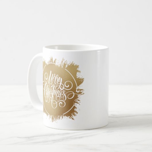 Mug Joyeux Noël d'or (Devant gauche)