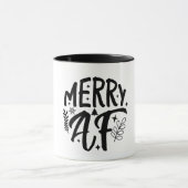 Mug Joyeux Noël drôle flocon de neige Noël (Centre)