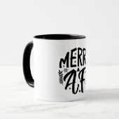 Mug Joyeux Noël drôle flocon de neige Noël (Devant gauche)