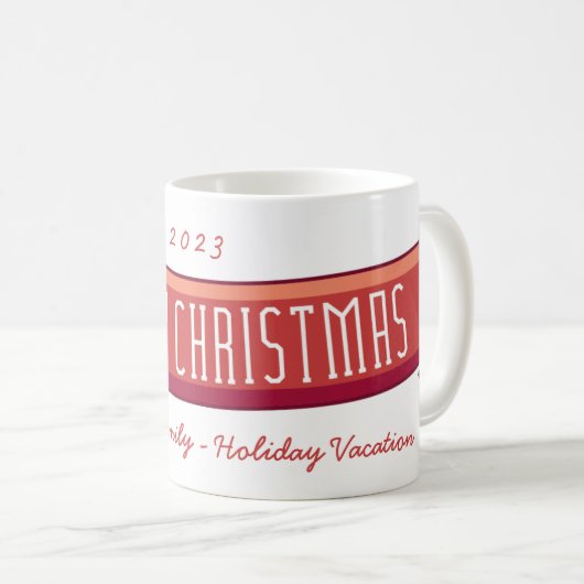 Mug Joyeux Noël Écharpe Bannière (Devant droit)