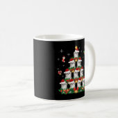 Mug Joyeux Noël écossais Pâte Poulet Père Noël Tree Pa (Devant droit)