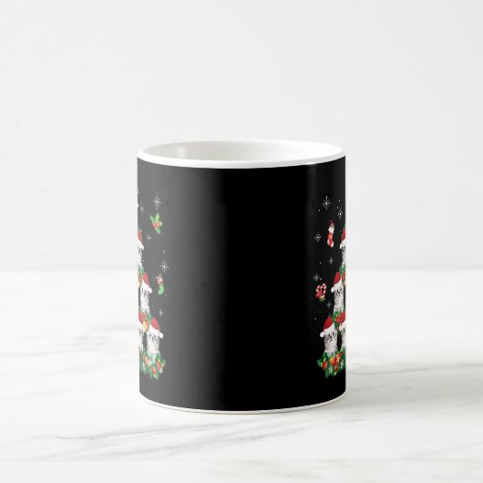 Mug Joyeux Noël écossais Pâte Poulet Père Noël Tree Pa (Centre)