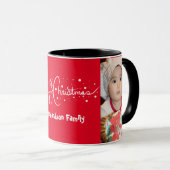 Mug Joyeux Noël écriture manuscrite neige (Devant droit)