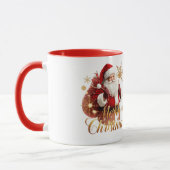 Mug Joyeux Noël élégant Père Noël (Gauche)