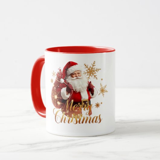 Mug Joyeux Noël élégant Père Noël (Devant gauche)