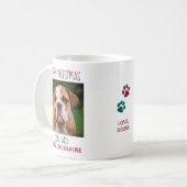 Mug Joyeux Noël élégant Photo Chien Papa (Devant gauche)
