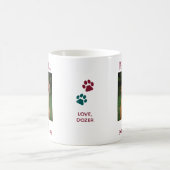 Mug Joyeux Noël élégant Photo Chien Papa (Centre)