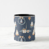 Mug Joyeux Noël | Elégante Marine & Gold Holiday (Centre)