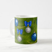 Mug Joyeux Noël en argent bleu (Devant gauche)