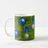 Mug Joyeux Noël en argent bleu (Gauche)