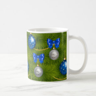 Mug Joyeux Noël en argent bleu