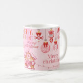 Mug Joyeux Noël en rose (Devant droit)