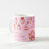 Mug Joyeux Noël en rose (Devant gauche)
