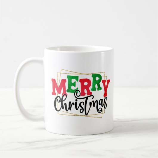 Mug Joyeux Noël encadré Design-80716 (Gauche)