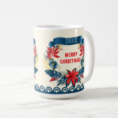 Mug Joyeux Noël et Bonne Année ! 20XX Oiseau Rouge (Devant droit)