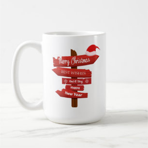 Mug Joyeux Noël et Bonne Année Flèches en Bois