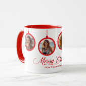 Mug Joyeux Noël Famille Nom photo Personnalisé (Devant gauche)