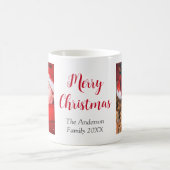 Mug Joyeux Noël famille photo texte rouge (Centre)