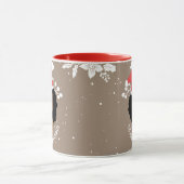 Mug Joyeux Noël, Femme noire, Chapeau rouge, Brown (Centre)
