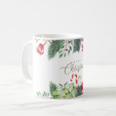 Mug Joyeux Noël Festif Cadeau de vacances Design (Devant gauche)