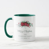 Mug Joyeux Noël Festivals Poinsettia Custom (Gauche)