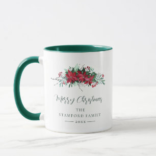 Mug Joyeux Noël Festivals Poinsettia Custom