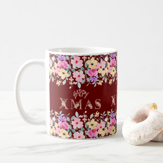 Mug Joyeux Noël Fête Élégant (Avec donut)