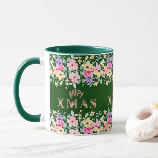 Mug Joyeux Noël Fête Élégant (Avec donut)