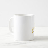 Mug Joyeux Noël feuille parties scintillant brosse scr (Devant gauche)