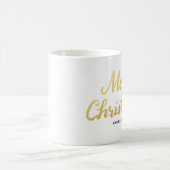 Mug Joyeux Noël feuille parties scintillant brosse scr (Centre)