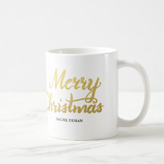 Mug Joyeux Noël feuille parties scintillant brosse scr