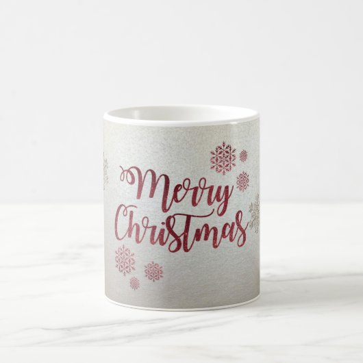 Mug Joyeux Noël,Flocons de neige (Centre)