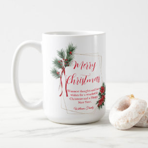 Mug Joyeux Noël Floral de verdure d'hiver