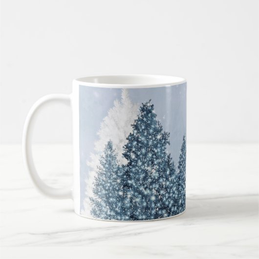 Mug Joyeux Noël Forêt enneigée  (Gauche)