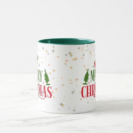 Mug Joyeux Noël géant avec Casquette Elfe Vert (Centre)