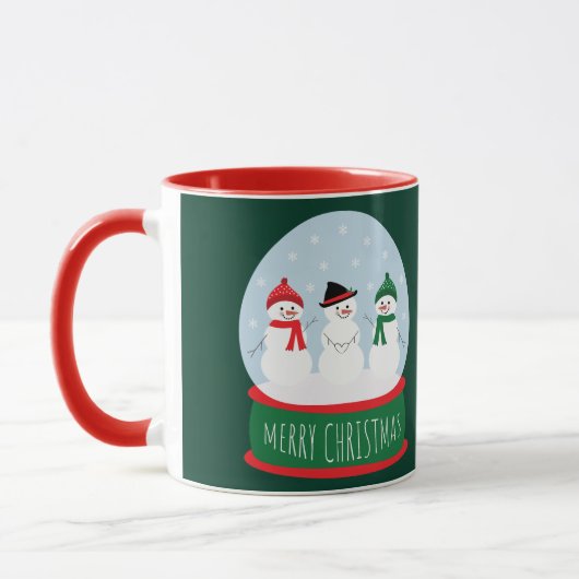 Mug Joyeux Noël Globe des neiges Snowmen (Gauche)