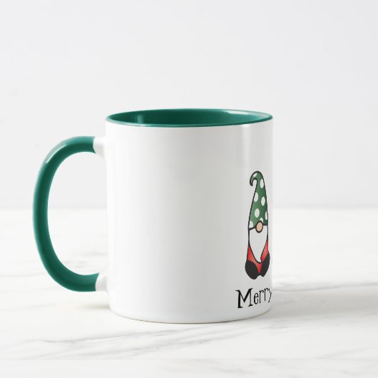 Mug Joyeux Noël Gnomes Rouge Vert (Gauche)