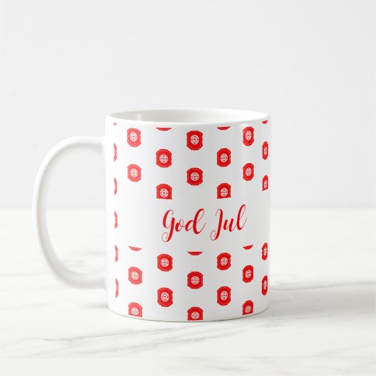 Mug Joyeux Noël God Jul Modèle Cadeau de Fêtes (Gauche)