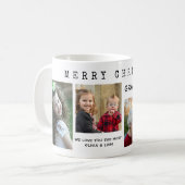 Mug Joyeux Noël Grand-mère 4 Photo Collage  (Devant gauche)