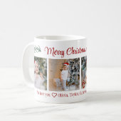 Mug Joyeux Noël Grand-mère 4 Photo Collage (Devant gauche)