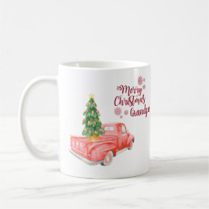 Mug Joyeux Noël grand-père RED TRUCK Personnalisé