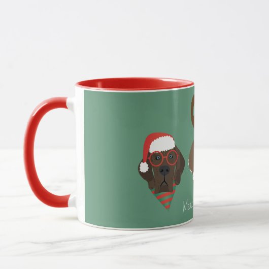Mug Joyeux Noël Grands Chiens Danois (Gauche)