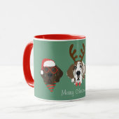 Mug Joyeux Noël Grands Chiens Danois (Devant gauche)