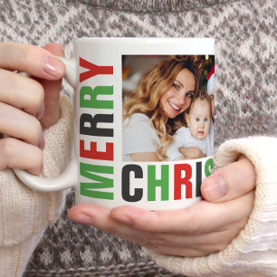 Mug "Joyeux Noël" Gras Lettres et Photos Fêtes