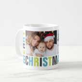 Mug "Joyeux Noël" Gras Lettres et Photos Fêtes (Devant gauche)