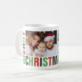 Mug "Joyeux Noël" Gras Lettres et Photos Fêtes (Devant gauche)
