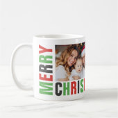 Mug "Joyeux Noël" Gras Lettres et Photos Fêtes (Gauche)