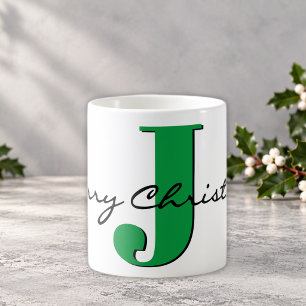Mug Joyeux Noël Gras Vert Initial 11oz Classique