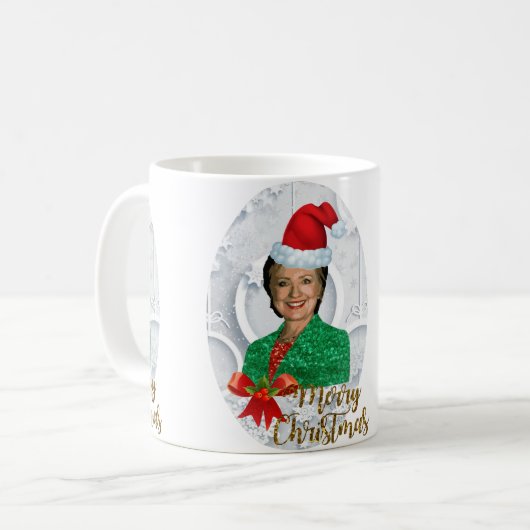 Mug joyeux Noël Hillary clinton (Devant gauche)